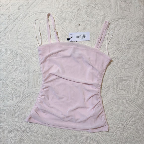 Dynamite Tops - NWT Dynamite 100098779 bare cami mesh pink S